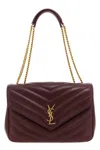 Saint Laurent Loulou Small In Quilted Lambskin In Burgundy