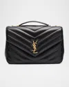 Saint Laurent Loulou Large Ysl Chain Shoulder Bag In Quilted Leather