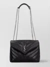 Saint Laurent Loulou Leather Shoulder Bag In Black