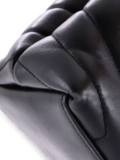 Pre-owned Saint Laurent Loulou Matelasse Chevron Leather Medium Shoulder Bag In Black