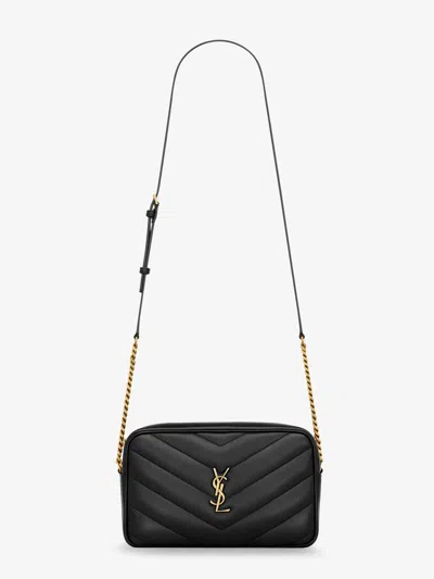 Saint Laurent Loulou Quilted-design Leather Crossbody Bag In Black