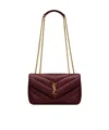 Saint Laurent Loulou Small In Quilted Lambskin In Burgundy