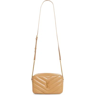 Saint Laurent Loulou Mattelassé Leather Camera Bag In Brown