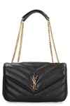 Saint Laurent Black Loulou Medium Shoulder Bag In Black
