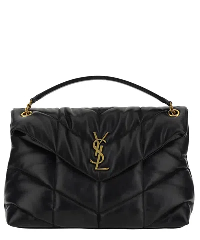 Saint Laurent Loulou Media Shoulder Bag In Black