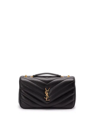 Saint Laurent Loulou Medium Shoulder Bag In Black