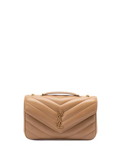 Saint Laurent `loulou` Medium Bag In Sand