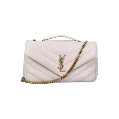 SAINT LAURENT SAINT LAURENT LOULOU MEDIUM CHEVRON-QUILTED LAMBSKIN BAG