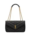 Saint Laurent Black Loulou Medium Shoulder Bag