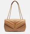 Saint Laurent Loulou Medium Leather Shoulder Bag In Sand