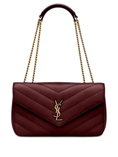 Saint Laurent Loulou Medium Shoulder Bag In Red
