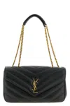 Saint Laurent 'loulou' Medium Shoulder Bag In Black