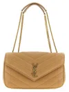 Saint Laurent 'loulou' Medium Shoulder Bag In Sand