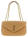 Saint Laurent 'loulou' Medium Shoulder Bag In Sand