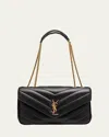 Saint Laurent Loulou Medium Ysl Chain Shoulder Bag In Quilted Leather