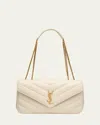 Saint Laurent Loulou Medium Ysl Chain Shoulder Bag In Quilted Leather