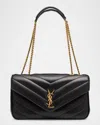Saint Laurent Loulou Medium Ysl Chain Shoulder Bag In Quilted Leather
