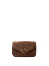 Saint Laurent `loulou` Mini Bag In Brown