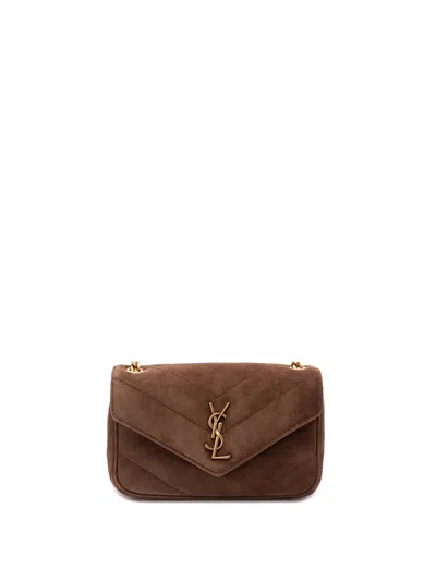 Saint Laurent `loulou` Mini Bag In Brown