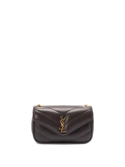 Saint Laurent `loulou` Mini Bag In Brown