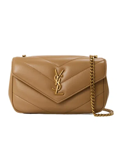 Saint Laurent Loulou Mini In Brown