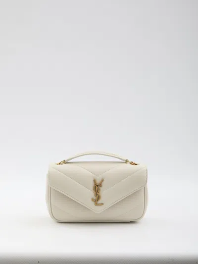 Saint Laurent Loulou Mini Cream Soft Leather Bag