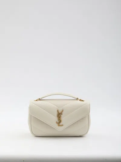 SAINT LAURENT SAINT LAURENT  LOULOU MINI CREAM SOFT LEATHER BAG