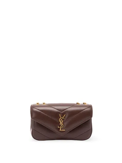 Saint Laurent Loulou Mini In Lambskin In Beige