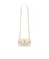 Saint Laurent Loulou Mini In Lambskin In Retro White