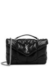Saint Laurent Puffer Toy Quilted Leather Mini Bag In Black