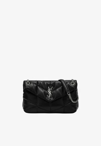 Saint Laurent Loulou Puffer Bag In Black