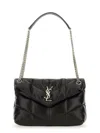 Saint Laurent Loulou Puffer Bag Small In Black
