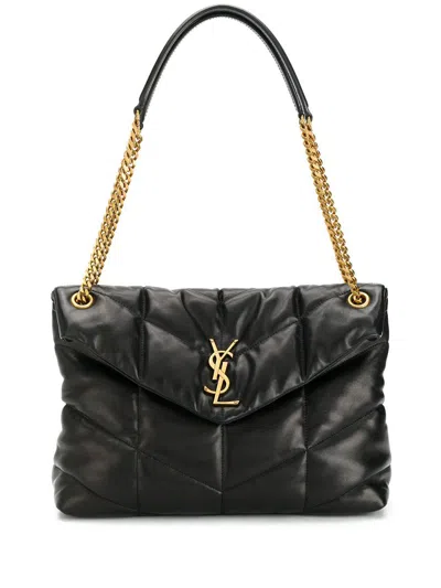 Saint Laurent Loulou Puffer Medium In Nappa Leather Bags In Black