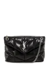 Saint Laurent Loulou Puffer Shoulder Bag In Black