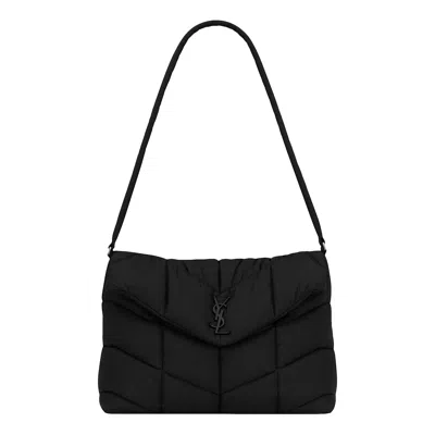 Pre-owned Saint Laurent Loulou Puffer Shoulder Bag 'black'
