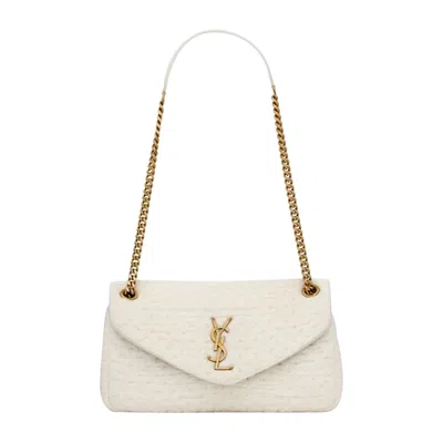 Pre-owned Saint Laurent Loulou Puffer Shoulder Bag 'white Corn/new Chant'