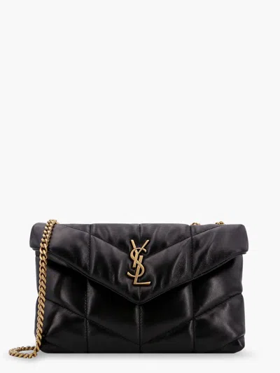 Saint Laurent Loulou Puffer Toy Matelassé Leather Shoulder Bag In Black