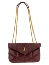 Saint Laurent Loulou Puffer Toy Shoulder Bag In Burgundy