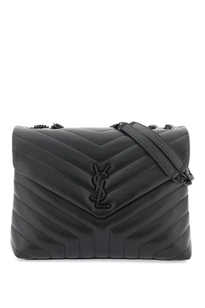 Saint Laurent Loulou Quilted Leather Bag In Black