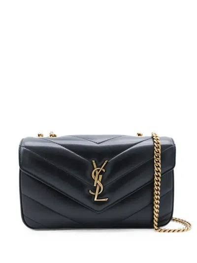 Saint Laurent Small Loulou Quilted Leather Crossbody Bag In Black