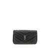 Saint Laurent Lou Lou Medium Leather Shoulder Bag In Black