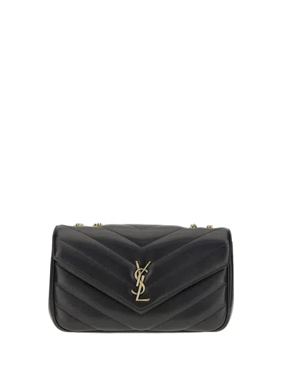 Saint Laurent Loulou Shoulder Bag In Black