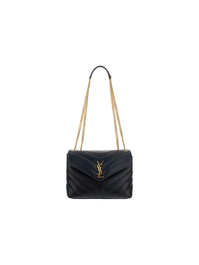 Saint Laurent Loulou Shoulder Bag In Black