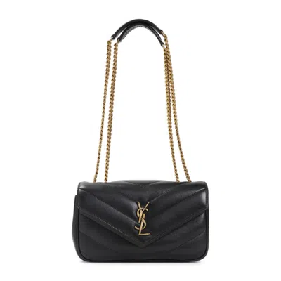 Saint Laurent Loulou Shoulder Bag In Black