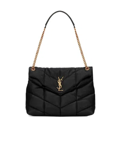 Saint Laurent Loulou Shoulder Bag In Black