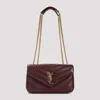 Saint Laurent Large Flip Shoulder Bag In Burgundy