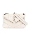 Saint Laurent Loulou Shoulder Bag In White