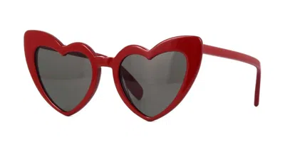 Pre-owned Saint Laurent Loulou Sl 181 Red/grey (002) Sunglasses In Gray