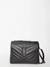 Saint Laurent Loulou Small Matelasse Calfskin Flap-top Shoulder Bag In Black