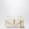 Saint Laurent Loulou Small Quilted Leather Shoulder Bag In White
